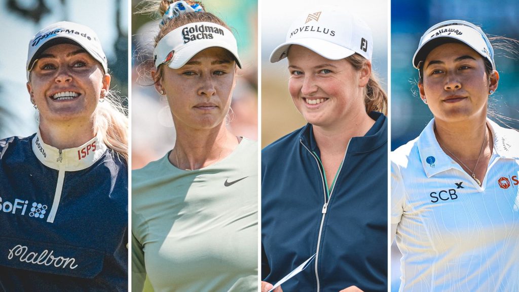 Charley Hull, Nelly Korda, Lottie Woad, Jeeno Thitikul - credit PA/AP Photo