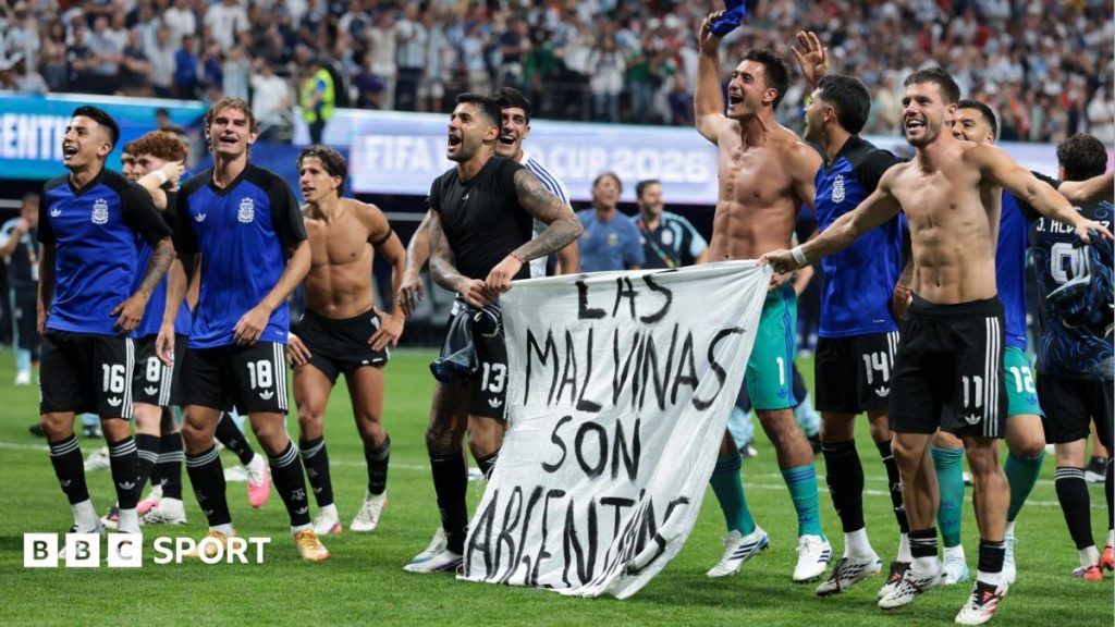 World Cup 2026: Argentina could face disciplinary action for displaying Falklands banner after beating England