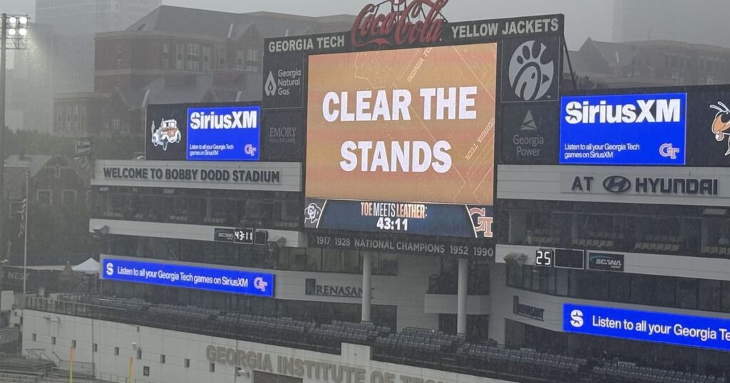 Colorado vs. Georgia Tech live updates: Lightning delay in Atlanta before Week 1 college football game